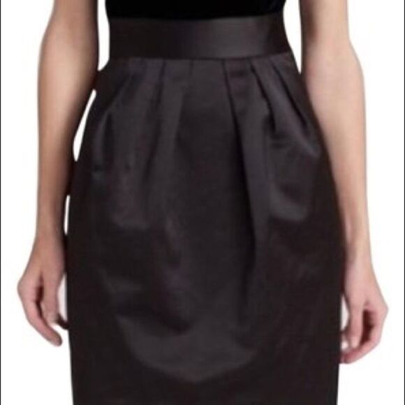 THEORY black strapless velvet silk Chanesa dress Size 0 - Picture 4 of 15